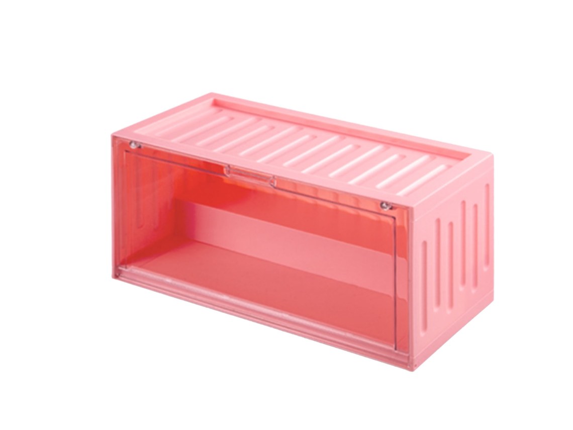 Caja De Almacenamiento Transparente Rosa Para Figuras De Acción Con Protección Contra El Polvo.