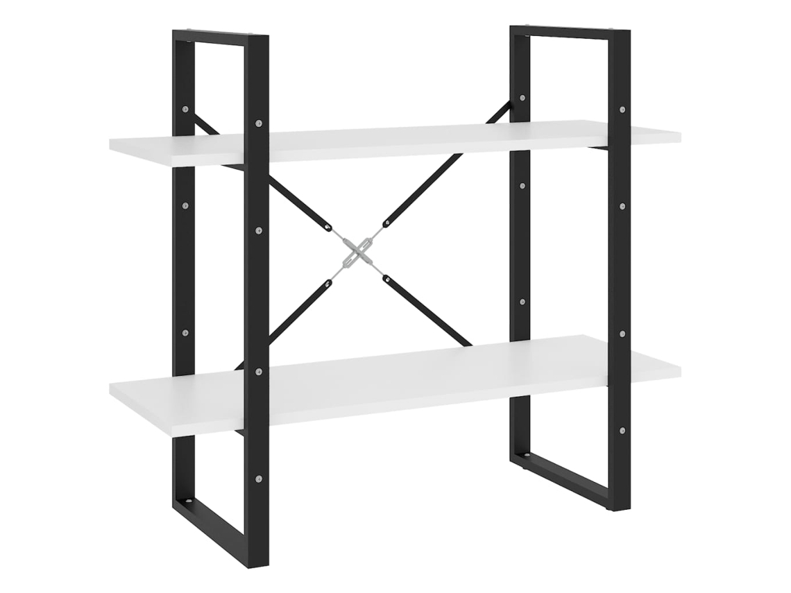 Estantería con 2 estantes, derivados de madera, blanco, MAISON EXCLUSIVE (80x30x70 cm)