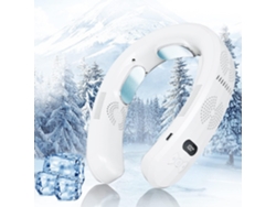 Ventilador de cuello 6000Mah 5 Turbo 3 placas Blanco Enfriador de aire portátil BISBISOUS