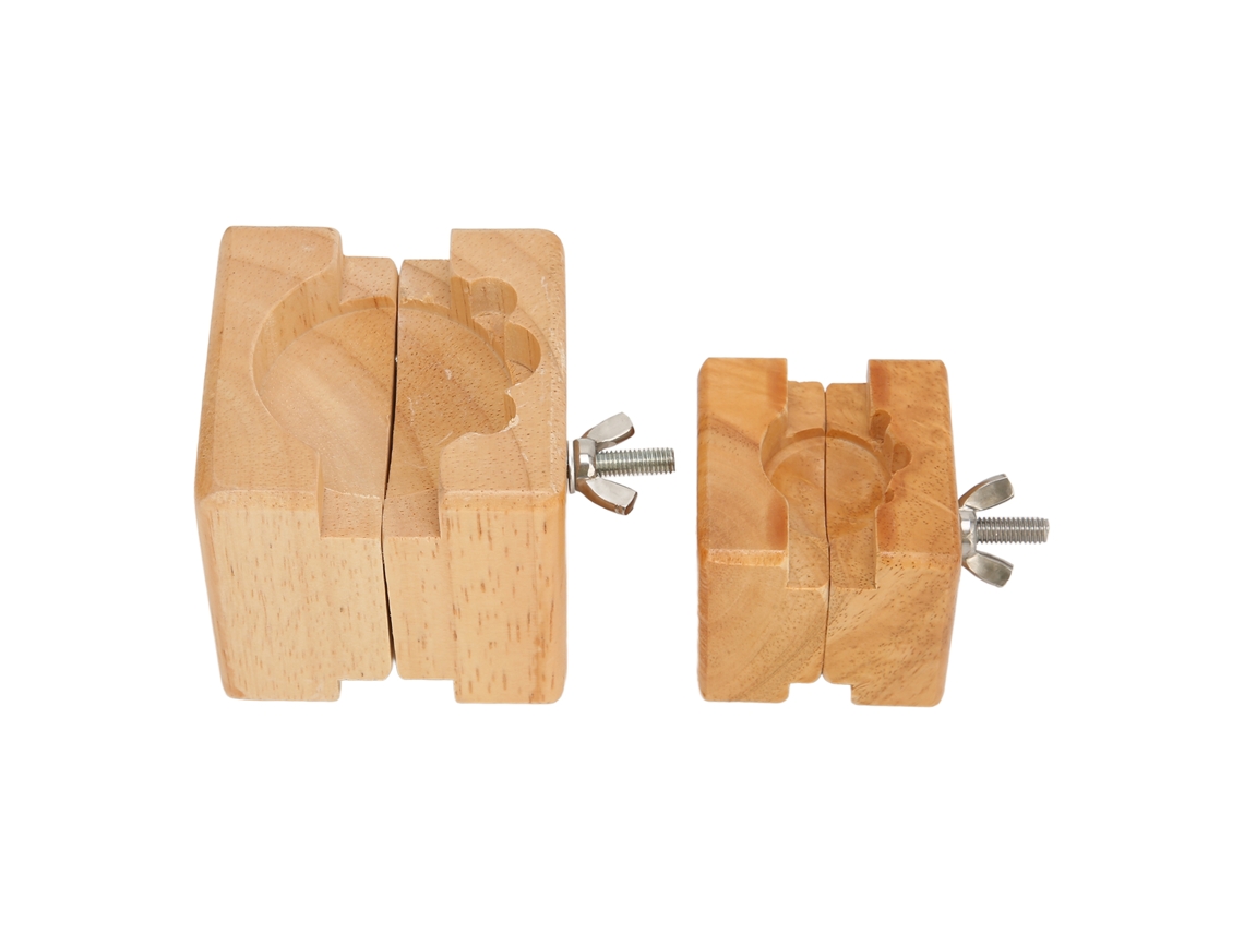 2 Soportes De Base De Madera Para Herramientas De Reparación De Mecanismos De Relojes