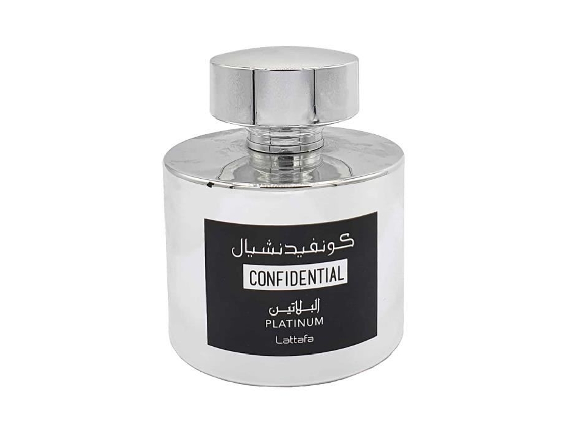 Perfume Confidential Platinum 100ml, Eau De Parfum Unisex, Fragancia Oriental Árabe, Edp Mujer Y Hombre, Attar Halal. Plaza de negocios