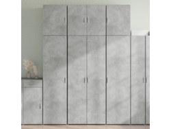 Aparador Alto Madera De Ingeniería Gris Hormigón 80x42,5x249 Cm