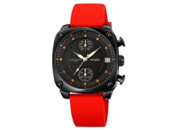 Reloj de cuarzo resistente al agua Skmei 1903 con hebilla de acero inoxidable y correa de silicona Hengrongshen