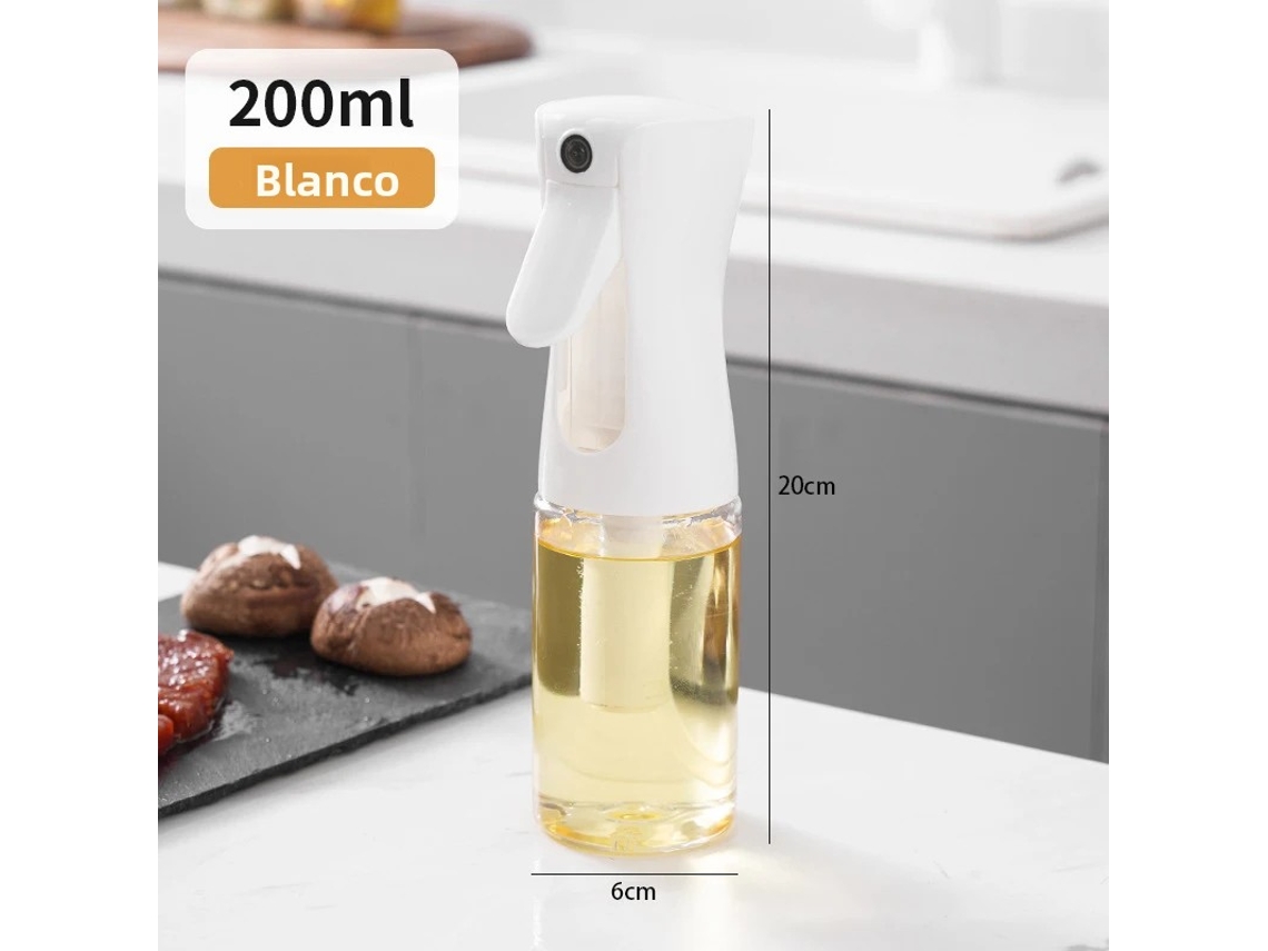 Botella para mantequilla, también se puede usar como recipiente de plástico para almacenar aceite de oliva, vinagre, salsa de soja, etc. MDUG (blanco, 200 ml)