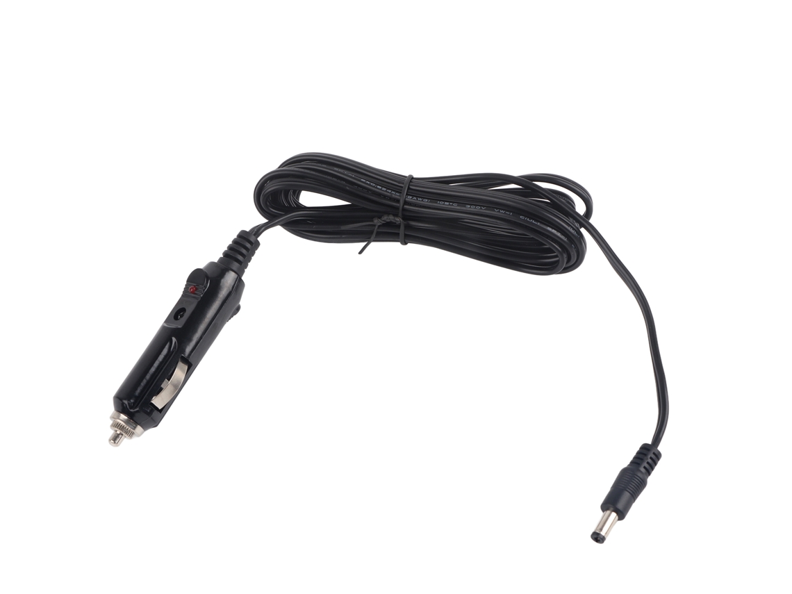 Adaptador para enchufe de mechero de coche, cable de 12 V y 3 m (sin marca).