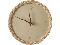 Reloj De Pared Redondo De Ratán Para Decorar El Dormitorio Y La Casa De Huéspedes.