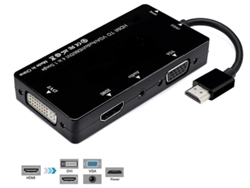 Cable Adaptador Convertidor Hdmi A Vga Dvi Hdmi Con 3 Micro Usb Audio YIZHOOD Inf156 Negro