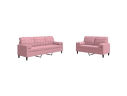 Maison Exclusive - Juego De Sofás Con Cojines 2 Piezas Terciopelo Rosa