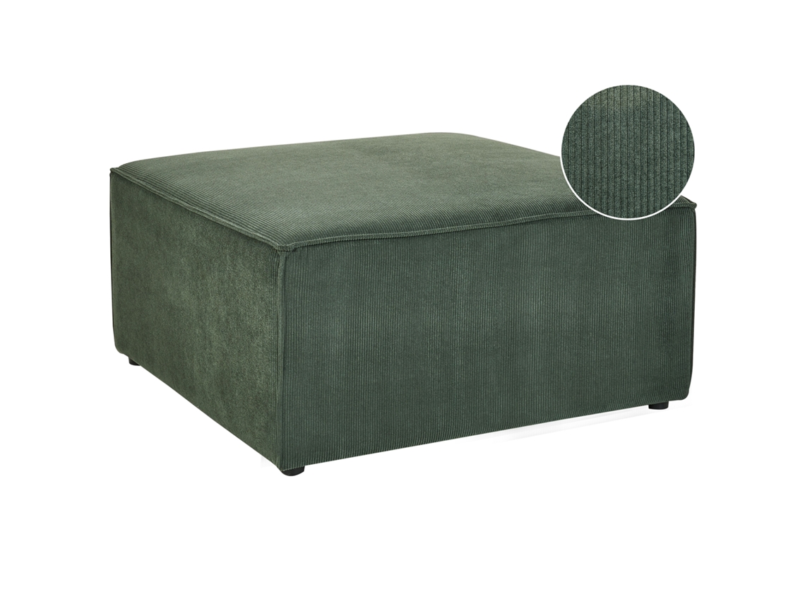 Otomana BELIANI Lemvig de Pana Verde 83x83x41
