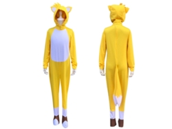 Rebe-fantasia Unissex Anime Halloween Costume Amarelo Manga Longa Bodysuit Roupa De Quatro Estações