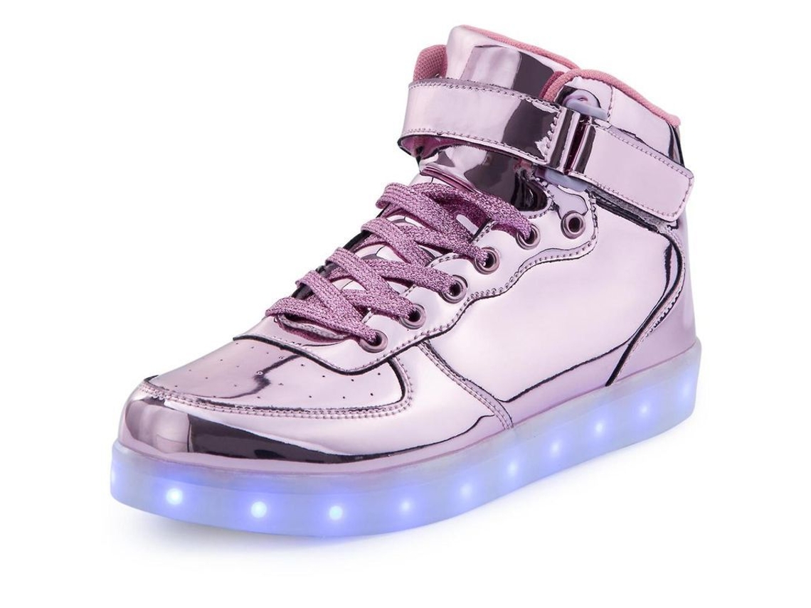 Zapatos Deportivos Niños Niñas Con Luces Led Sneakers Antideslizantes Ligeros Transpirables 32 Rosa