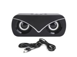Altavoz Bluetooth Portátil Sada V6 Con Luz Led, Estéreo 3d, 2 Altavoces, 2200 Mah, Negro