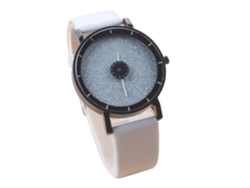 Reloj De Cuarzo Para Mujer Con Correa De Piel Sintética, Estilo Moderno Blanco.