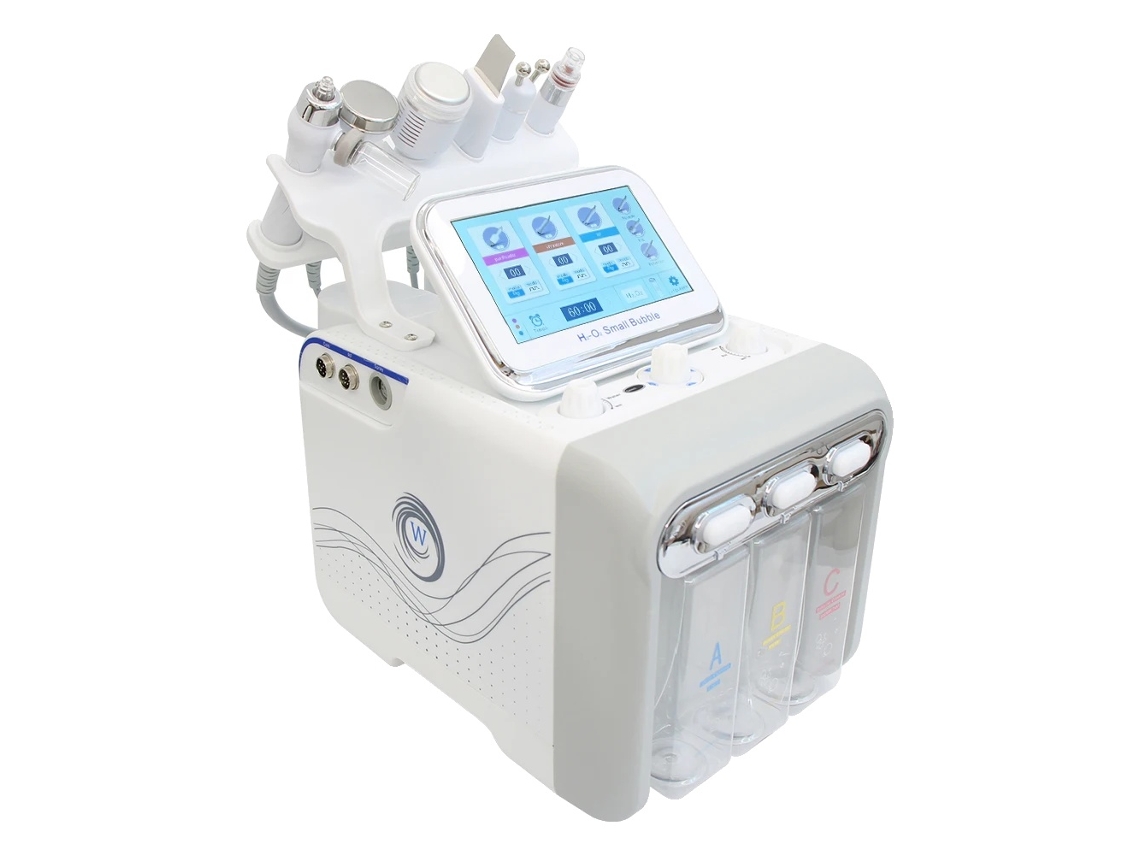 Máquina de dermoabrasión facial, multifuncional para el cuidado de la piel, fuente de alimentación eléctrica, 6 en 1, UE-A
