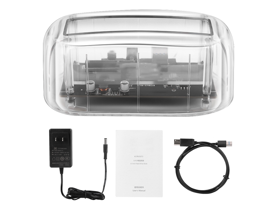 Orico Estación De Acoplamiento Transparente Usb3.0 A Sata3.0 Para Hdd 5gbps 8tb Clone