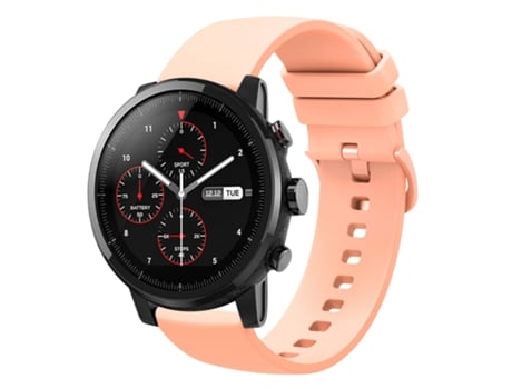 Correa de reloj inteligente para Amazfit 2 Stratos 22 mm Silicona suave de color sólido (Rosa)