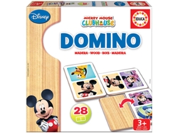 Juego Educativo EDUCA Domino Madera Mickey/Minnie (Edad Mínima: 3 Años - 22,5 x 4,7 x 22,5 cm)