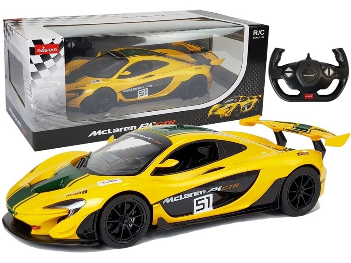 Coche teledirigido McLaren P1 GTR Rastar 114 amarillo