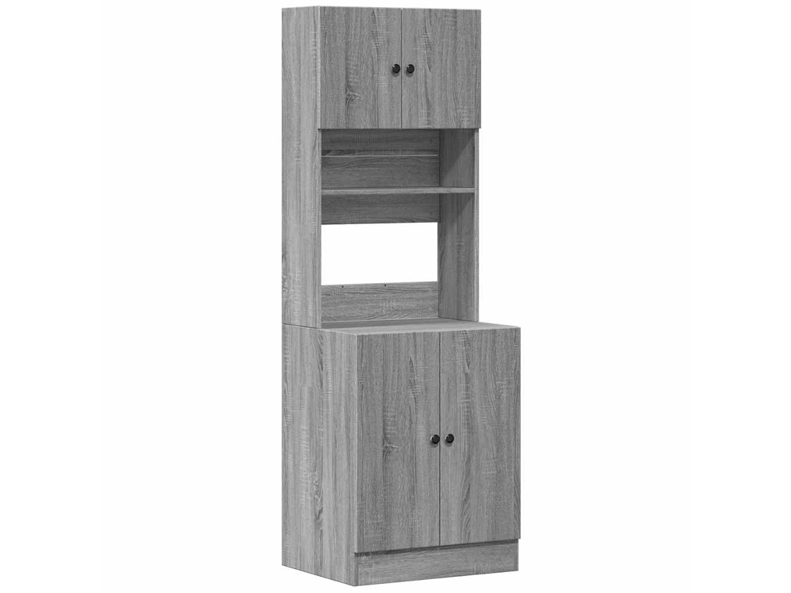 Gabinete de cocina exclusivo de madera gris de Sonoma Maison