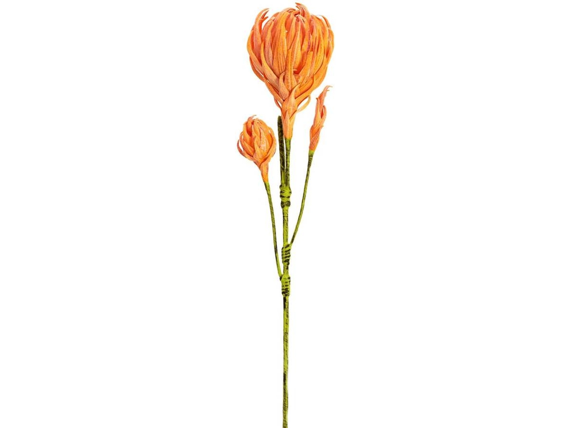 Planta Artificial EUROPALMS Dahlias Branch (Naranja - 100 cm)