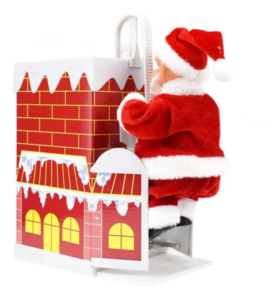 Nuevo Papá Noel sube a una chimenea eléctrica de juguetevayotoy