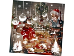 9 Láminas De Pegatinas Navideñas Para Ventanas Pvc