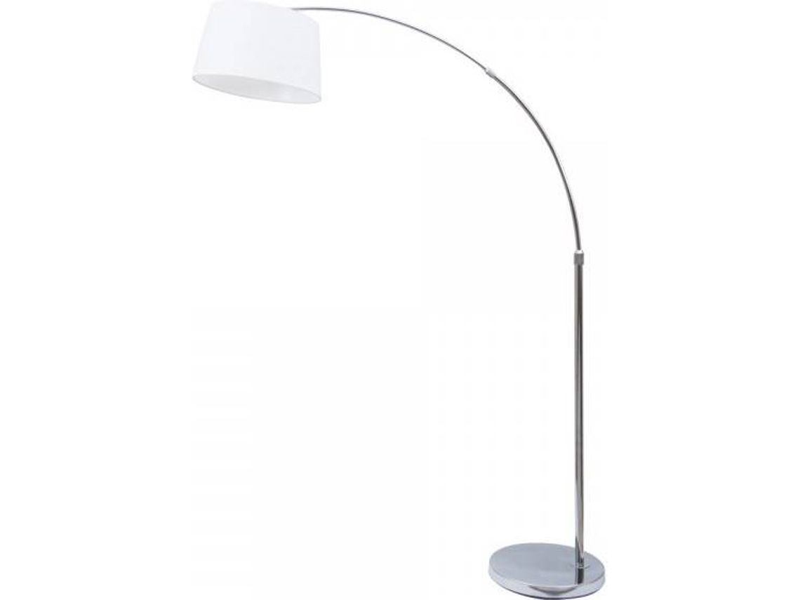 Lámpara de Pie FABRILAMP Antonella (Blanco - E27 - Máx. 60W - Metal - Tela)