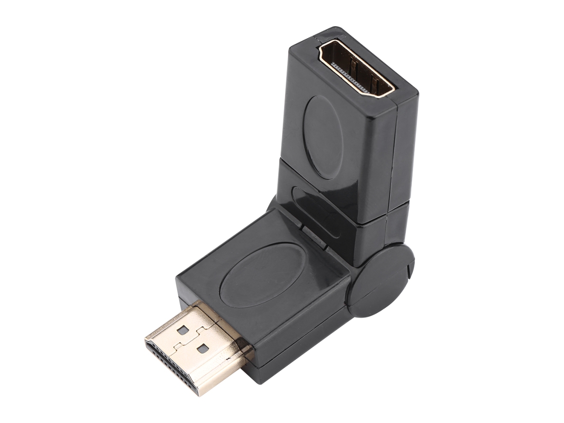 Adaptador Hdmi Macho A Hembra Con Convertidor Giratorio Ajustable De 360 Grados