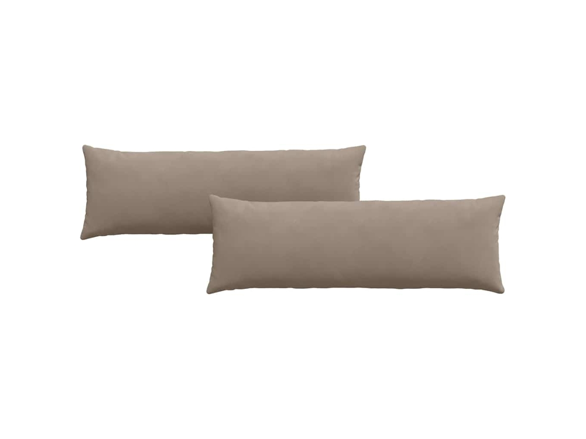 Cojines De Sofá 2 Uds Taupé 120 X 40 Cm Tela