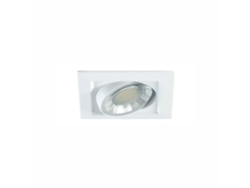 Foco LED cuadrado empotrable orientable 8W IP44 4000K