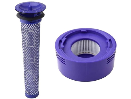 Piezas de repuesto para aspiradora Paquete de 6 prefiltros y 2 paquetes de filtros de poste de repuesto Hepa compatibles con Dyson V8 y V7 C