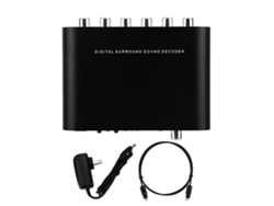 Decodificador De Canales Dts Digital Conversor De Audio 5.1 Adaptador De Sonido Fibra Óptica Coaxial 110‑240v