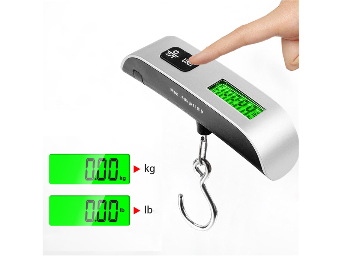 Báscula electrónica portátil Mdug de 50 kg con pantalla LCD