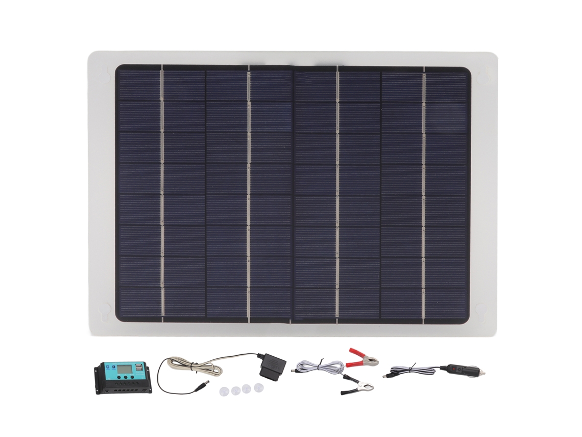 Kit De Panel Solar Monocristalino Mppt De 10 W, 18 V, 50 A Con Usb Para Uso En Automóviles Y Exteriores.
