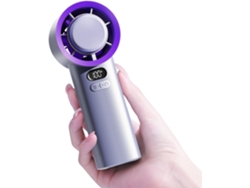 Ventilador Portátil De Mano Ajustable 100 Velocidades Ventiladores Personales Para Viajes Gris Gertiz
