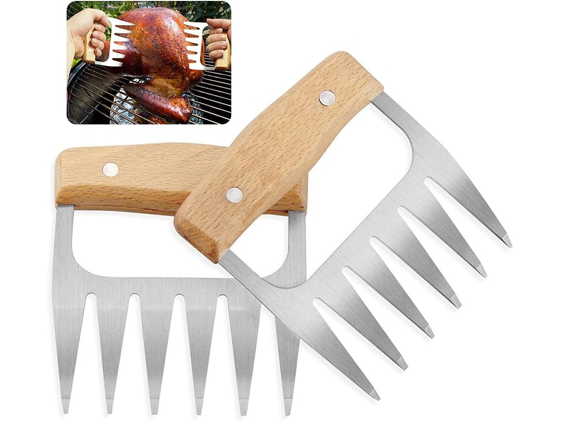 XYVONA Peças De Griffes Dours Para Barbecue, Meat Claws, Griffes De Viande Em Aço Inoxidável, Bbq Handler Forks, Tirador De Porco
