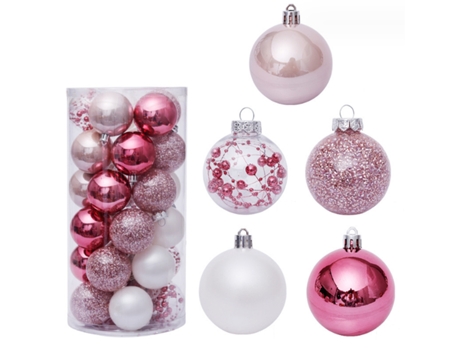 Adorno de Navidad TUSERXLN Plástico Rosa