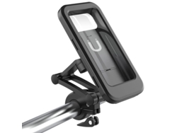 Soporte Antirrobo Impermeable Para Teléfono Móvil De Motocicleta/bicicleta Con Base De Aluminio Y Rotación De 360° Para Teléfonos Móviles De 4" A 6,7".
