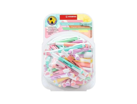 Juego De Marcadores Fluorescentes STABILO Swing Cool Pastel 100 Unidades