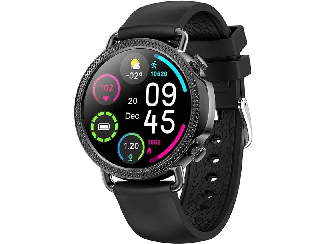 Reloj inteligente de fitness para iOS y Android, monitor de actividad deportiva, sueño y salud, Bestvite (negro)