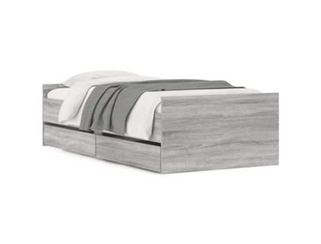 VIDAXL Estructura de Cama con Cajones Sonoma Gris (90x200 cm)