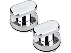 2 Tiradores Con Ventosa Para Ventanales, Con Fuerte Succión Para Puertas De Cajones Y Armarios De Baño De Cristal.