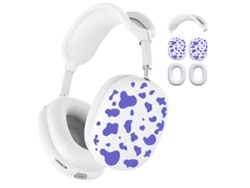 Funda De Silicona Para Airpods Max, Estampado De Vaca, Tpu Suave Resistente A Los Arañazos (morado) Czhhmart