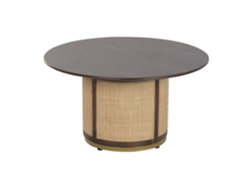 Mesa Centro Mango Fibra Marron Oscuro 85x85x47cm