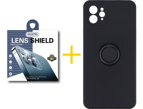 Carcasa + 1 Protector de Cámara para iPhone 11 Pro Max ACCETEL Negro
