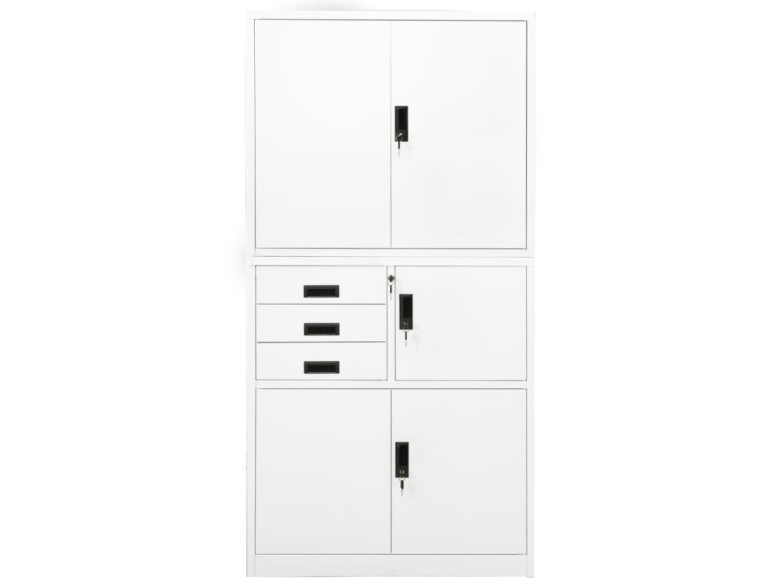 Armario de oficina 90x40x180 cm Acero blanco MAISON EXCLUSIVE