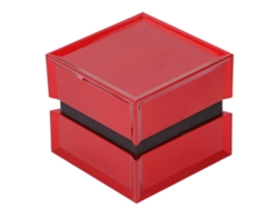 Caja para anillos de compromiso con luz LED cuadrada roja
