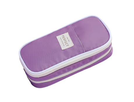 Estuche Para Lápices Con Capacidad Para Bolígrafos, Bonito Y Espacioso Soporte Para Bolígrafos, Bolsa Organizadora De Papelería, Color Morado ZMDEC...