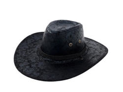 Sombrero de Vaquero negro texturizado con cordón adulto