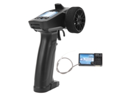 Mando a distancia multifuncional de 2,4 GHz con pantalla LCD para transmisor y receptor de coches y barcos RC - Negro